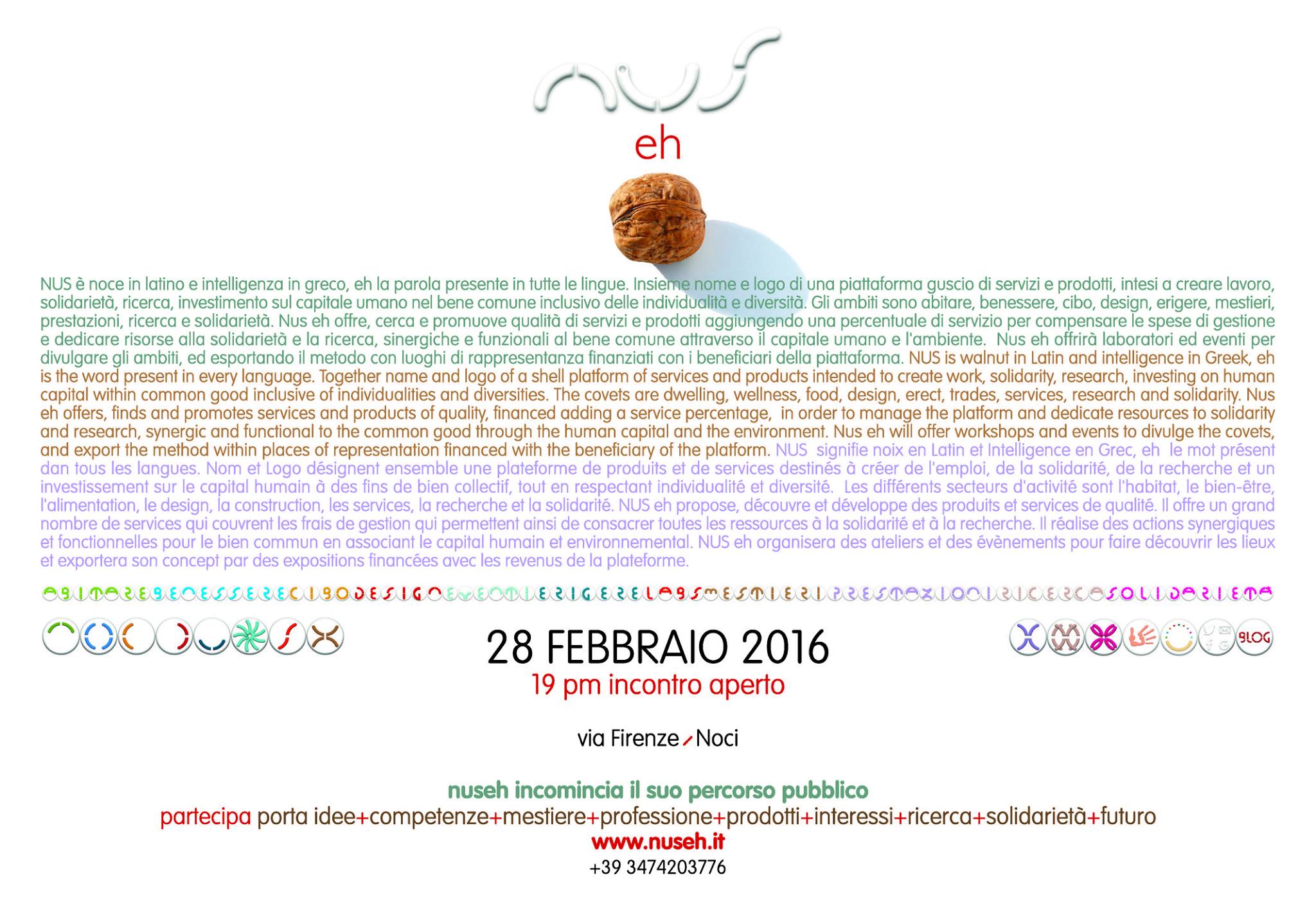 MANIFESTO Inaugurazione - EVENTI - NUSeh